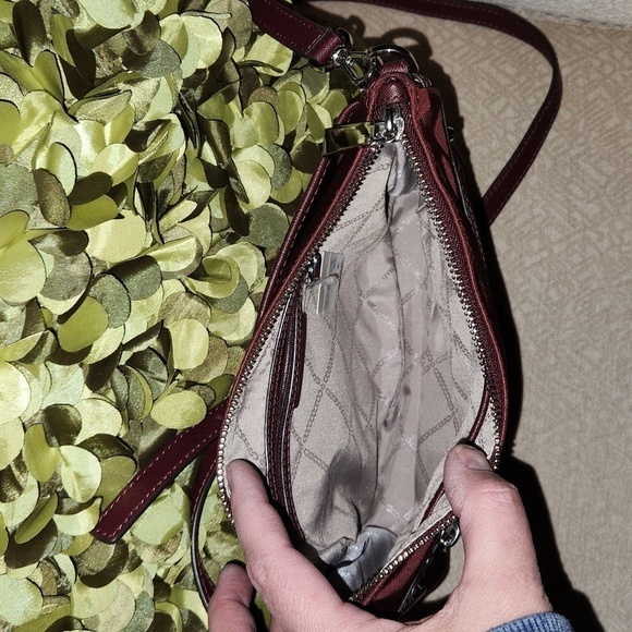 NWT Michael Kors Maroon Nylon Crossbody Purse​​​​​​​​ - Picture 4 of 5